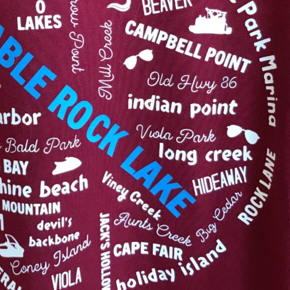 Upcycled Table Rock Lake T-Shirt: Marinas & Landmarks Graphic, Size L-XL - Picture 7 of 12